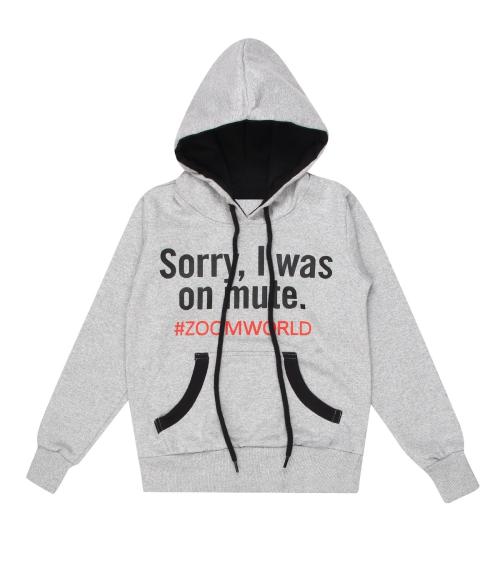 DONGLI Boys Red Cotton Blend Typographic Single Hooded Sweatshirt