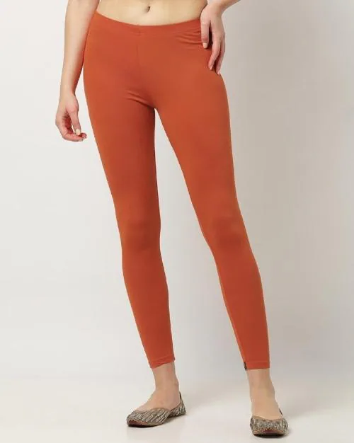 Buy fly N feet Premium Quality Solid Color Cotton Lycra Leggings For