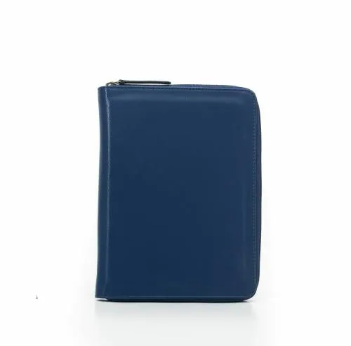 Oblique's - Slikk Work Folio | Carry-along -Desk Organizer | Ideal for organizing Notebooks or Tablets and accessories in one place | Lightweight PU Material | Closure with a YKK Zipper |Great for Gifting | Navy