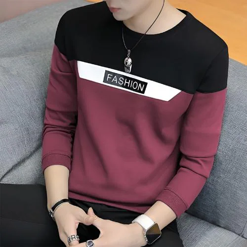 BELL PAPER MAROON BLACK T-SHIRT