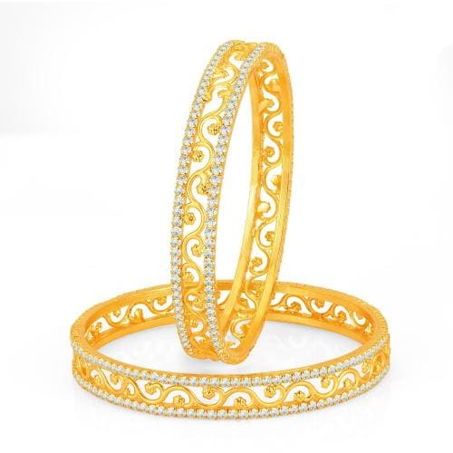 Sukkhi Incredible Gold Plated Set of 2 Austrian Diamond Bangles for Women