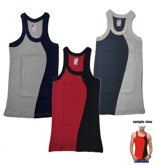 VEE SAA MENS DESIGN GYM VEST (PACK OF 3)_L