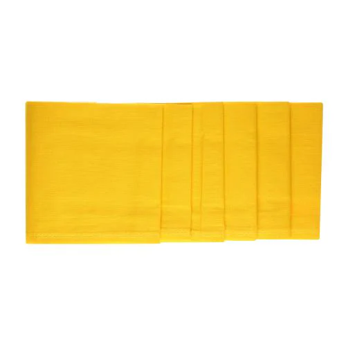 JENNY DENIAL 100% cotton Yellow handkerchief Rumal for men set of 6 pcs (50 * 50 Cm) hankies