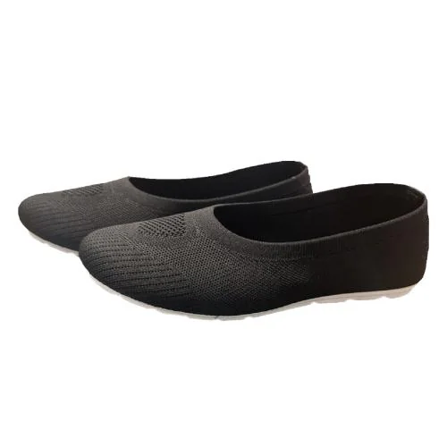 GASSIL Walking Bellies Breathable Solid Color Mesh Slip on Shoes Outdoor Non Slip Running Black Color