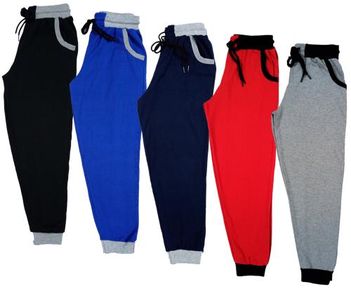 KAYU Boys Cotton Solid Regular Lower Track Pants for Summer (Pack of 5) Multicolor