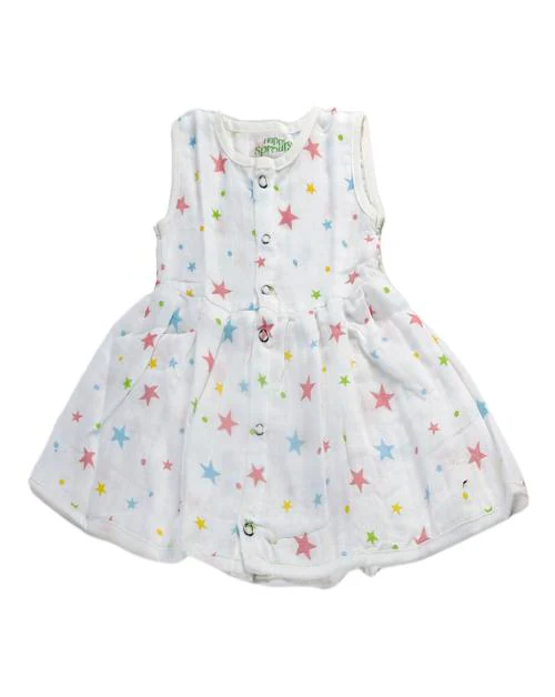 HAPPY SPROUTS Muslin Frock for Cute Little Baby's