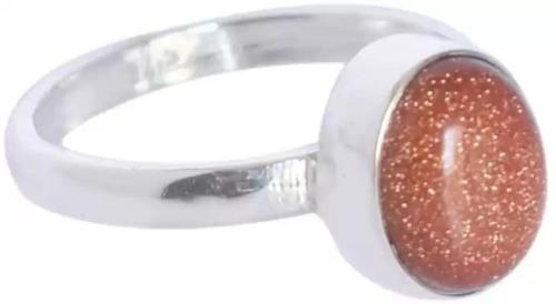 Chopra Gems & Jewellery Brass Sunstone Sunsitara Ring (Men and Women) - Free Size