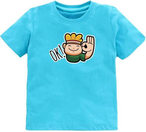 Kavee Boys Blue Printed Pure Cotton T-Shirt