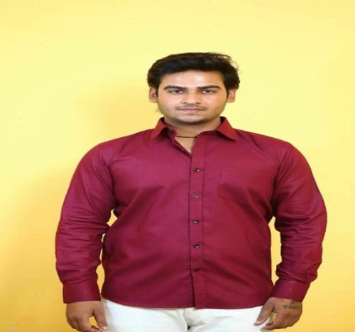 VAGMINE CLOTHING Chinese Collar Shirt Mens Maroon colour Shirt for men Shirts