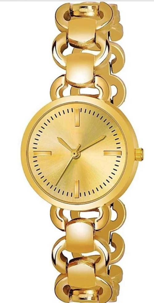 Noman Analog Multicolor Dial Gold Strap Watch For Women