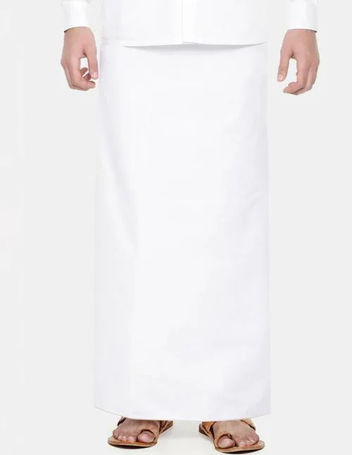 Ramraj Men White Solid Cotton Shirt