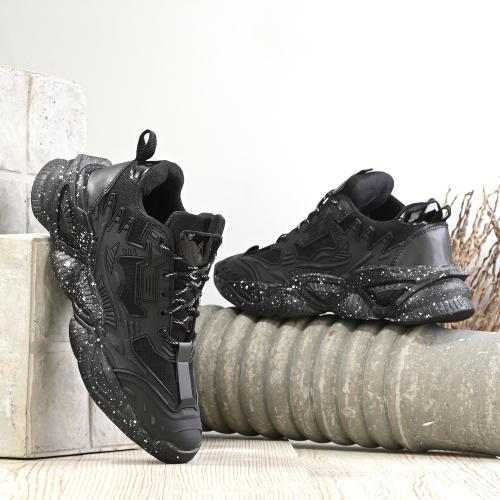 Vellinto SPOTTER Casual Trendy Black Sneakers for Men ll Black Sports Shoes for Men ll Black Running Shoes for Men