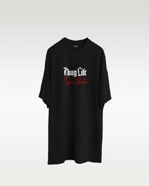 BOFRIKE Thug Life Oversized T-Shirt for men