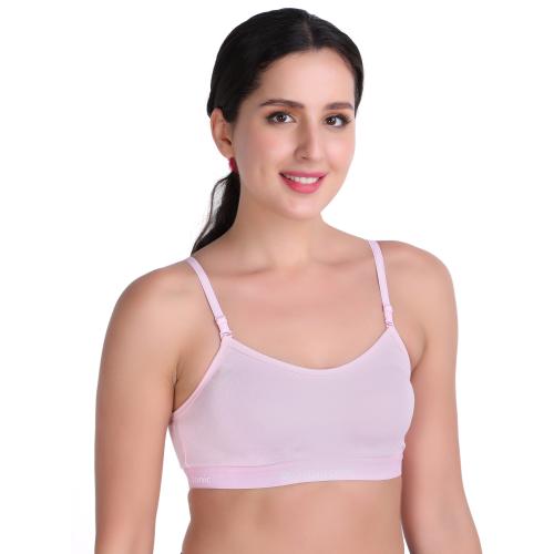 Body tonic Body Tonic Everyday Use Daily Wear Bra, Casual Innerwear for Women and Girls Women Sports Non Padded Bra (Pink)