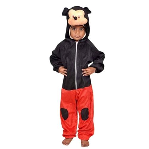 Indyragie Micky Animal Costume Fancy Dress For Kids (Black & Red)
