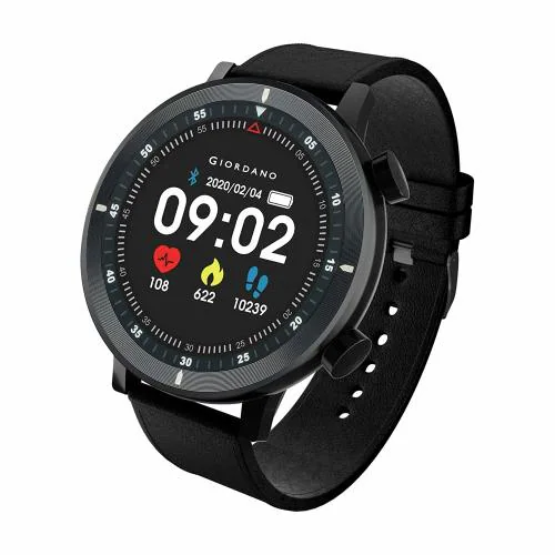Giordano Black Smartwatch for Men and Women