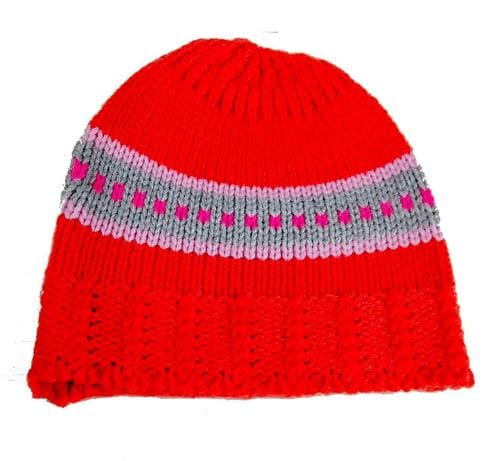Warmzone Kids Carrot Acrylic Blended Winter Cap (6 Months-12 Months)