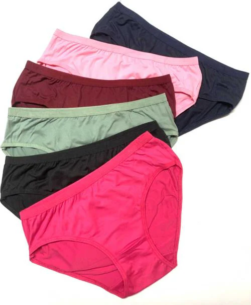 DWELRON VISION Women's Cotton Mid Waist Comfort Panty Briefs | Hipster Innerwear Soft Stretchable Panties (multicolor)(pack of 5)
