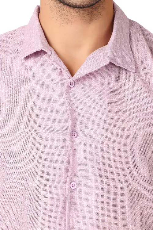 Patrinus Men's Jute Linen Casual Shirt Half Sleeves Classic Fit Treandy shirt