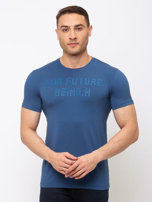 Being Human Denim Blue Short Sleeve T-Shirts