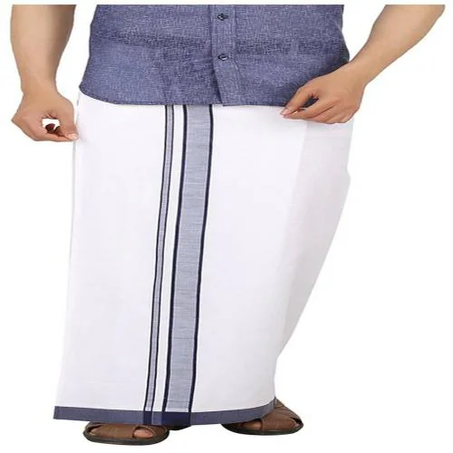 PRAKASAM COTTON COTTON Mens Welcro Pocket Dhoti