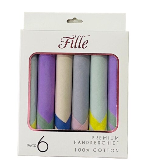 FILLE Women's Handkerchief 100% Pure Cotton Handkerchief | Hanky For Women [