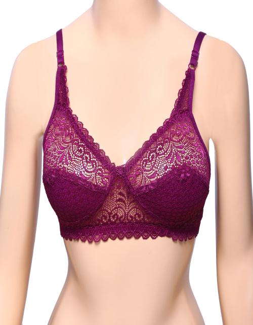 D Life Dream Life Women Lycra Lace Non Padded Purple | Full Coverage Bra | Lingerie & Inner wear | Bras