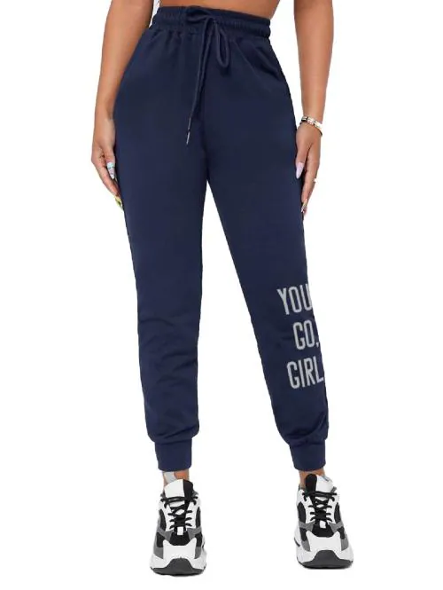 Hotfits Solid Women Dark Blue Track Pants