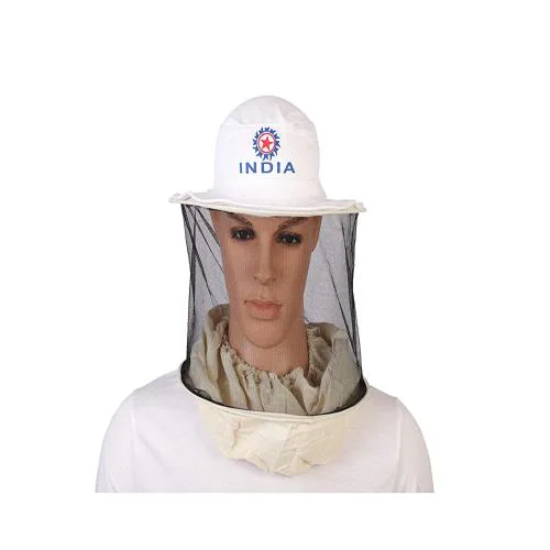 TURRITOPSIS Bee Cap Honeybee White Cap Bee Veil for The Protection of Face from A Honey Bee Sting (Pack of 1)