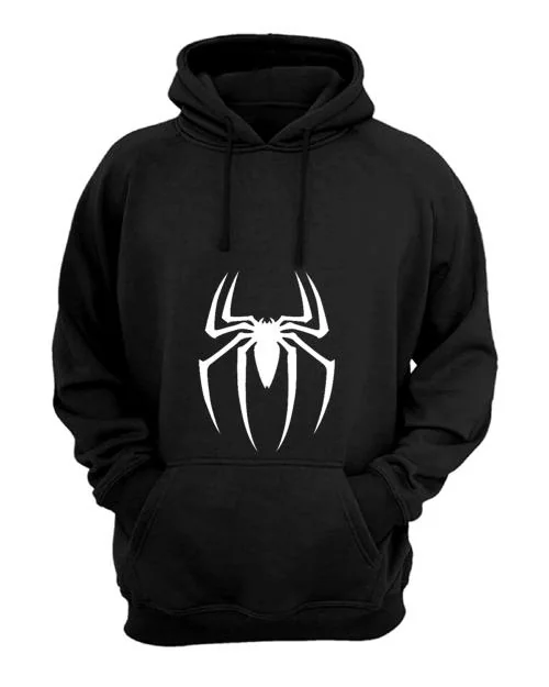 Spandexer Mens Fleece Hooded Neck Marvel Spider Man Hoodie
