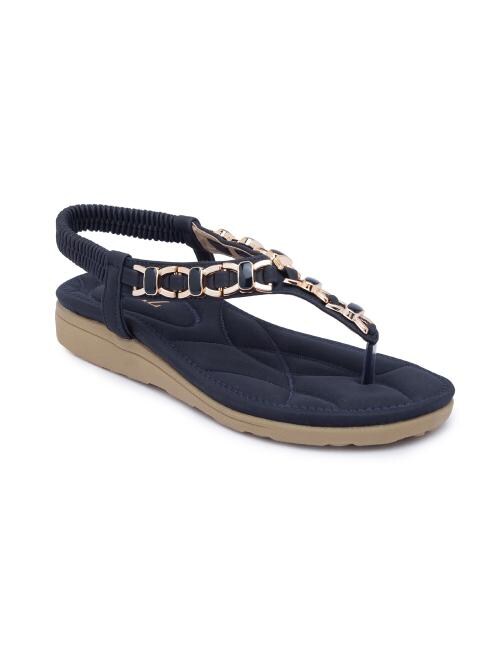 Ceriz Alegria Navy Blue Comfort Sandals