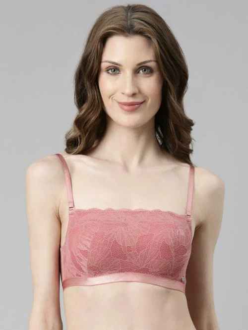 Enamor F116 Lace Cami Push-up Bra for Women- Full Coverage, Padded and Wired