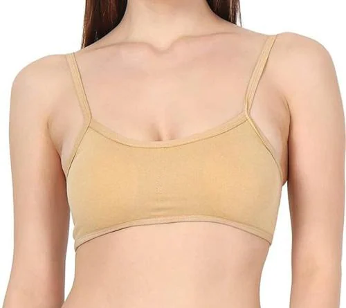 MIXCART Women Padded Cotton Sports 6 Strap Fancy Bra Full Adjustable Straps For Women's Girl's Bralette Bra ( Pack Of 1 ) , Beige