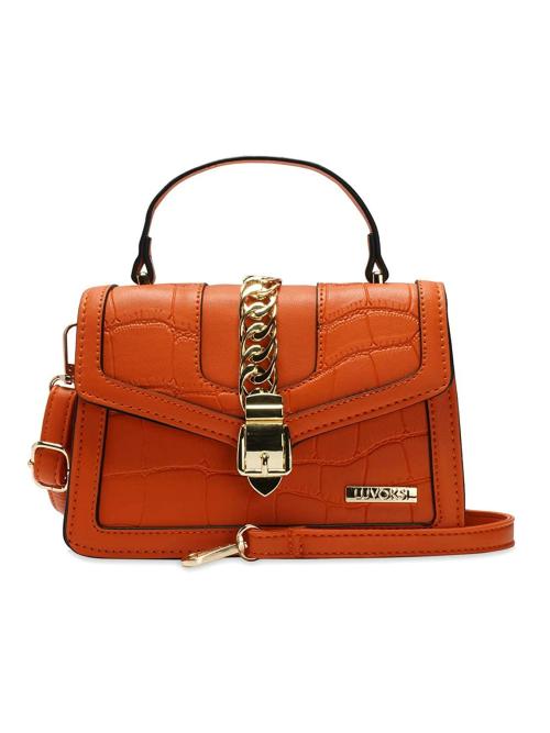 Luvoksi Orange Polyurethane (Pu) Sling Bag For Women
