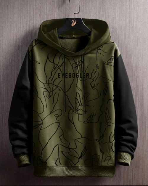 EYEBOGLER OLIVE MEN'S WEAR HOODIED SWEATSHIRT