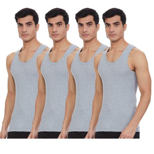 Renox Men's Premium Cotton Vest _Multicolor_Pack of 4_XS_75cm