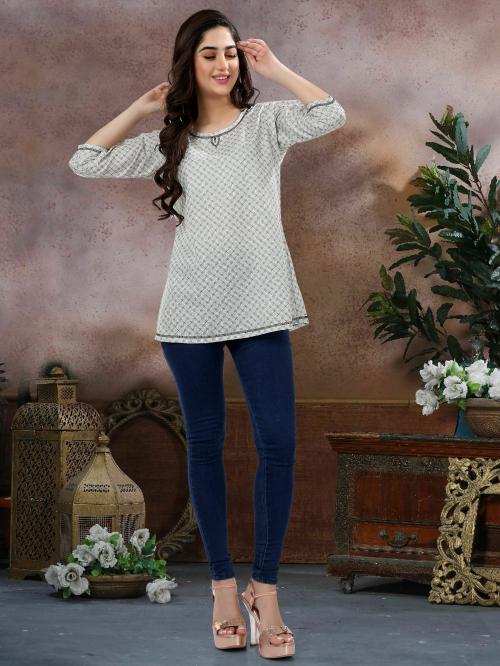 RibNee Ladies Short Tops - Brown