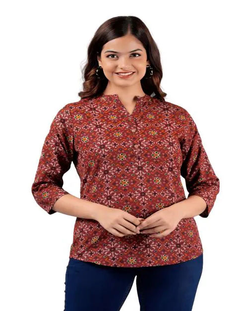 ANUSHIL Women's Kurti & Tops| Stylish, Latest Cotton Kurti, Top Collection | Trendy, Short & Stylish Kurti &Tops for Women