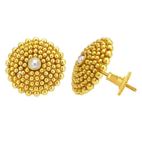 Sukkhi Dazzling Gold Plated Pearl Stud Earring For Women