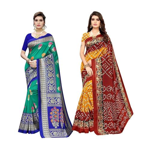 Marabout Mysore Silk Saree Combo of 2 Saree