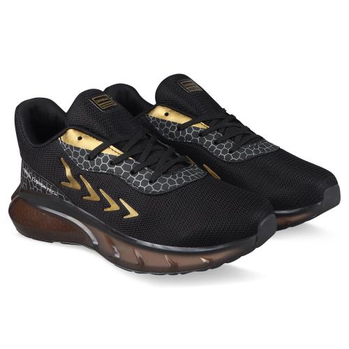 Unistar Men'S Black Walking, Running, Gym Sports Shoes