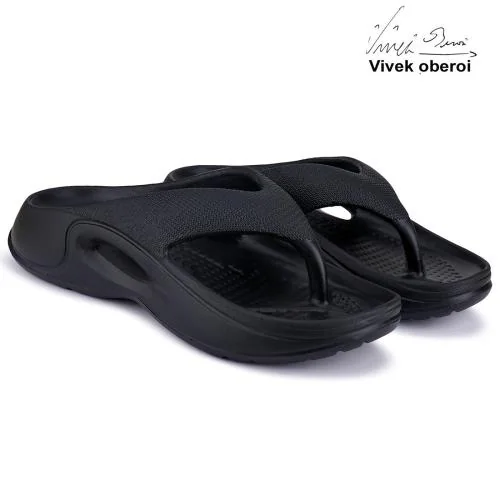 Bersache Lightweight Stylish Slipper With High Quality Sole For Men (Black)