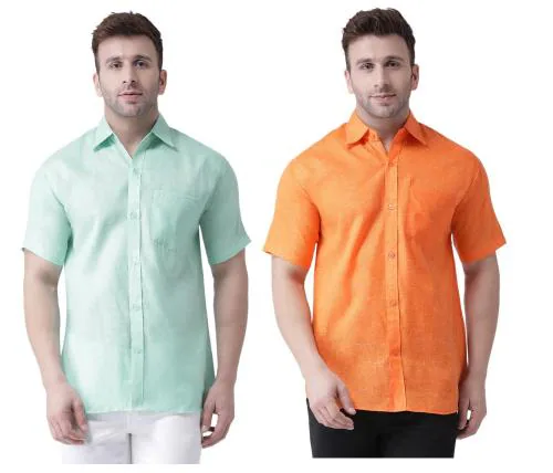Riag Men's Combo of Half Sleeves Shirt
