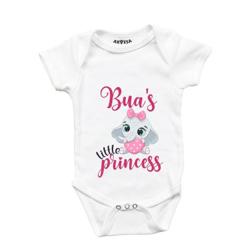 Arvesa Bua Little Princess Theme Unisex Baby 0-3 Month White Romper OnesieR-959-S-WHITE