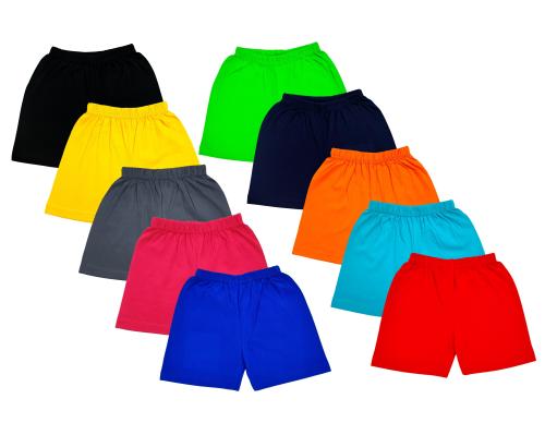 Baba & Baby 100% Cotton Kids Shorts for Boys & Girls Regular Fit Casual Short Pack of 10_6_6-12 M