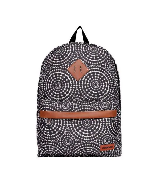 ASTRID BLACK PRINTED BACKPACK FOR GIRLS AND WOMEN 15 L Backpack (Black)