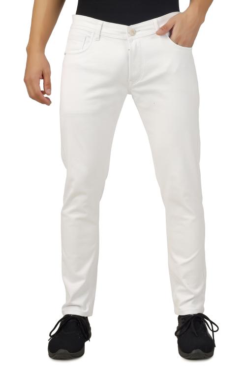 tdi Men's Regular Fit Denim Jeans (White)