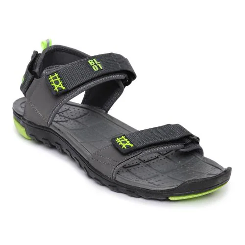 Paragon Blot Men's Grey & Neon Green Sandals