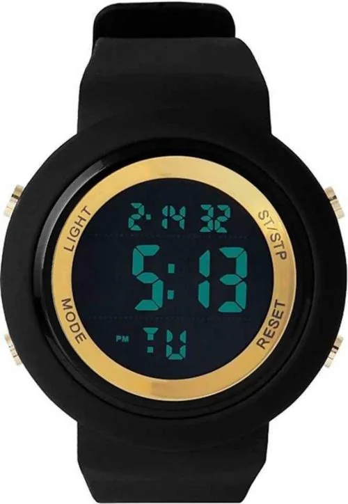 Mastrena Digital Black Dial Black Strap Watch For Boys