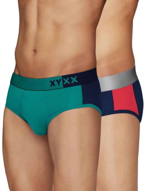 XYXX Pack of 2 Intellisoft Micro Modal Dualist Men Briefs